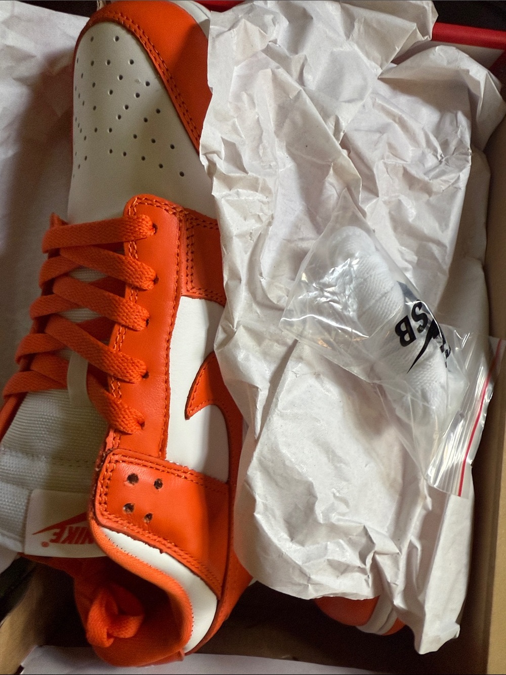 Brand New | Never Worn
NIKE ORANGE & WHITE DUNKS